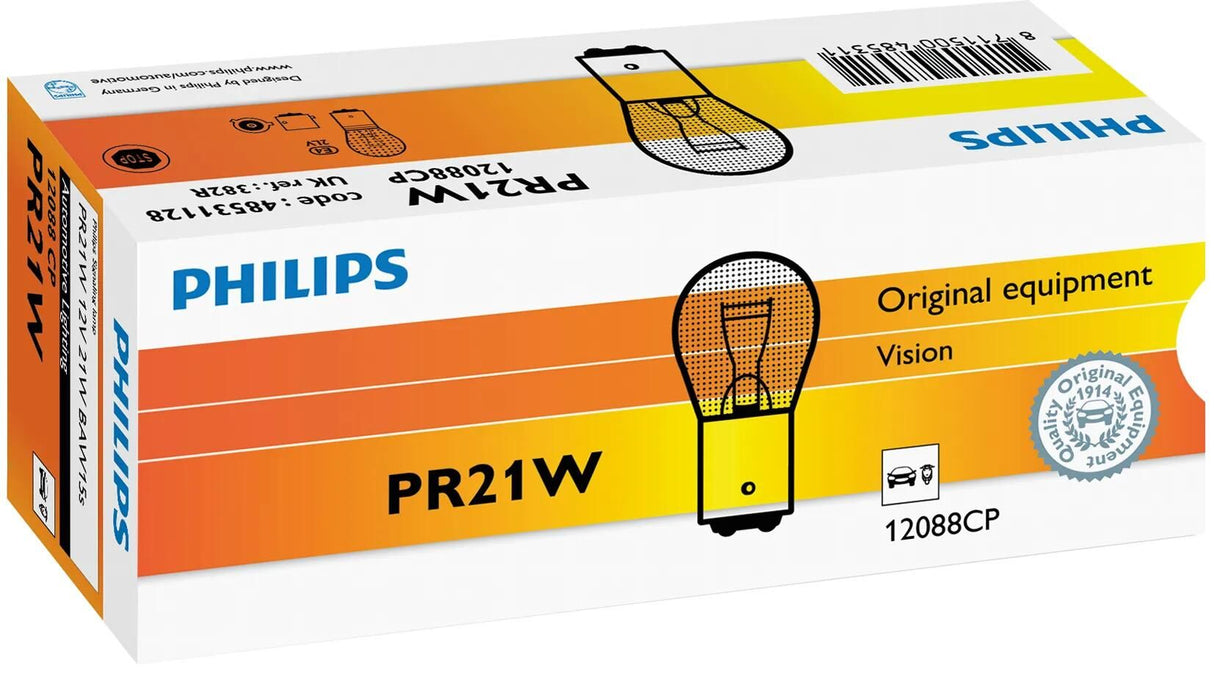 Lampe boule Philips 12v21 rouge