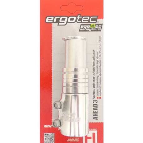 Extenter de la tige Ergotec avant 3 - 1-1 8 AL6061 T6 - Argent