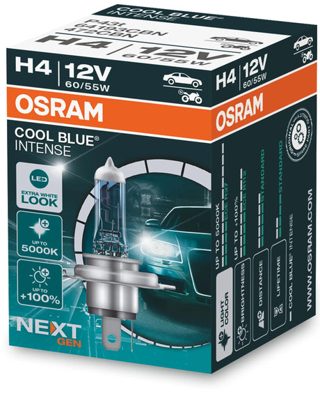 Osram lampe frontale bleu froid intense de lampe h4 60 55 w bleu froid intense