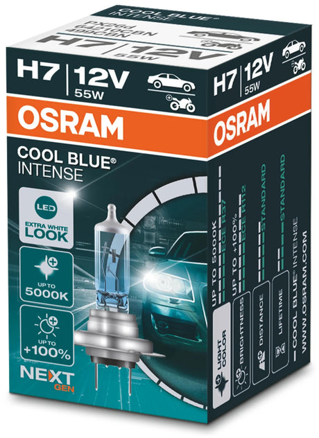 Osram lampe frontale bleu froid intense de lampe h7 55w bleu froid intense