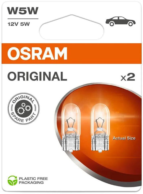 Ampoule à douille en verre Osram 12 V, cellule en verre 5 W. Prise 12v5w 2pcsb w2.1x9.5d