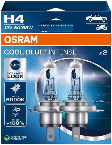 Osram lampe frontale bleu froid intense de lampe h4 60 55 w ensemble bleu froid intense