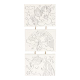 Wins Holland Kit de peinture sur toile Licorne, lot de 3 pièces.