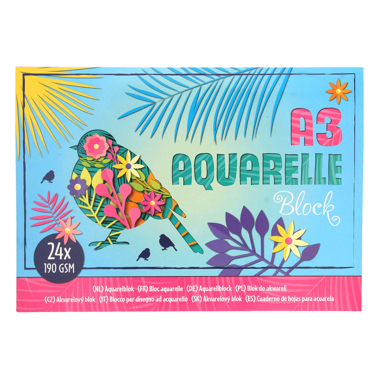 Bloc aquarelle A3, 24 feuilles