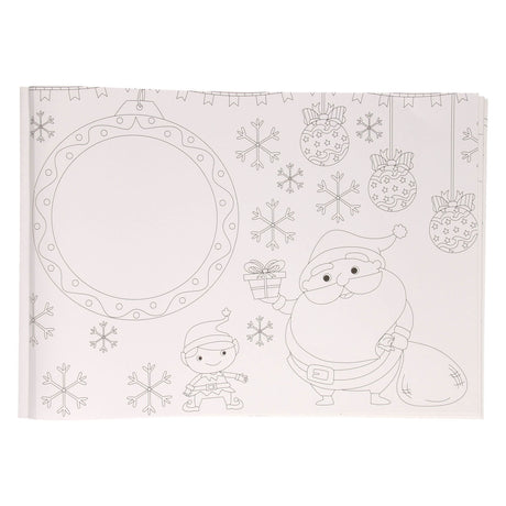 Set de table pour livre de coloriage Wins Holland, Noël, 12 pcs.