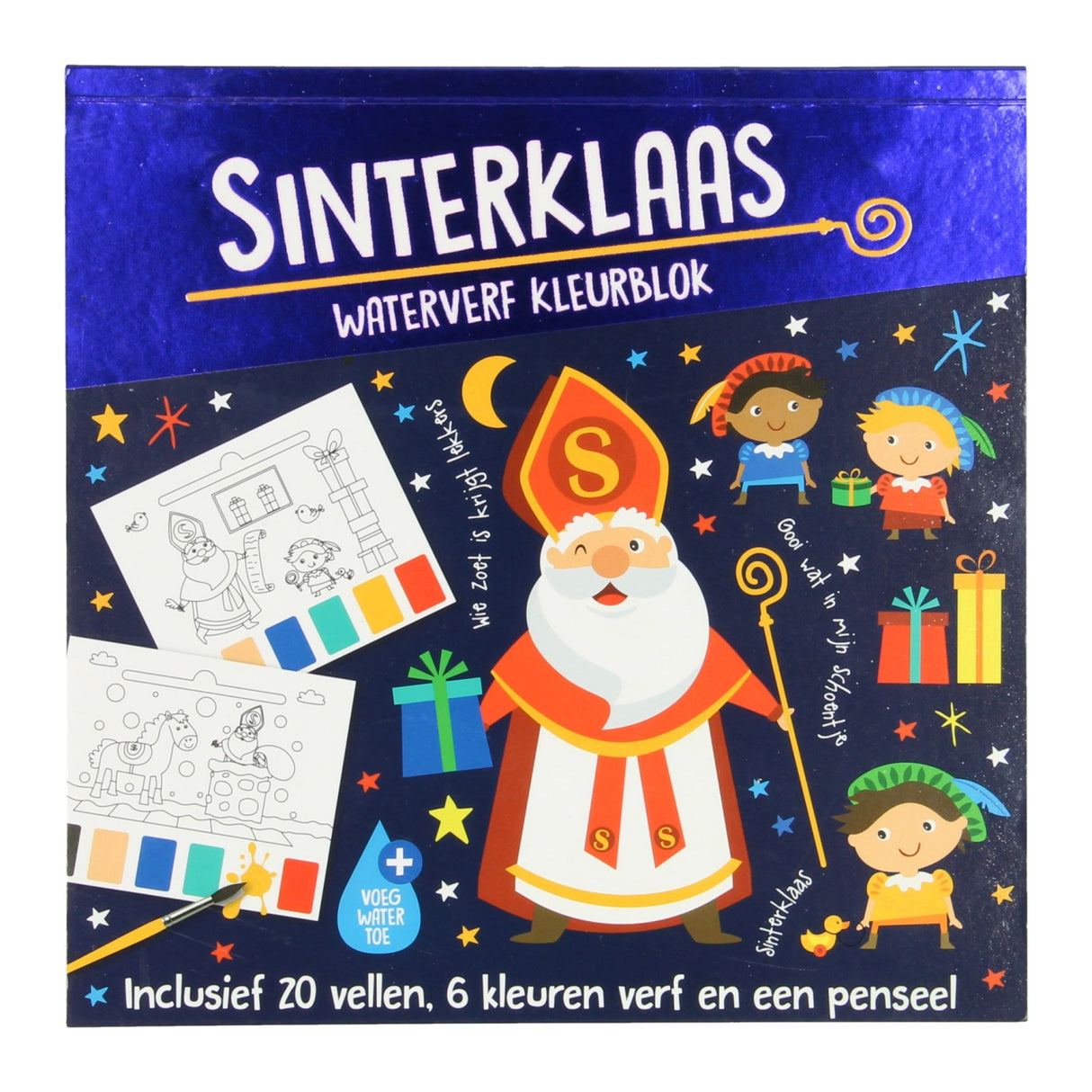 Gewinnt Holland Aquarell Farbblock Sinterklaas