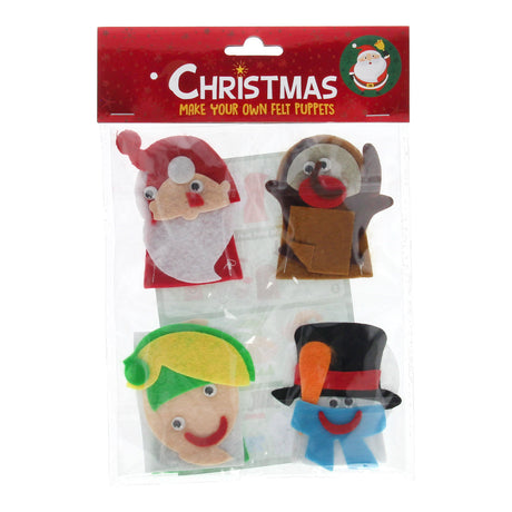 Wins Holland fabrique ses propres marionnettes à doigts en feutre de Noël, 4 pcs.