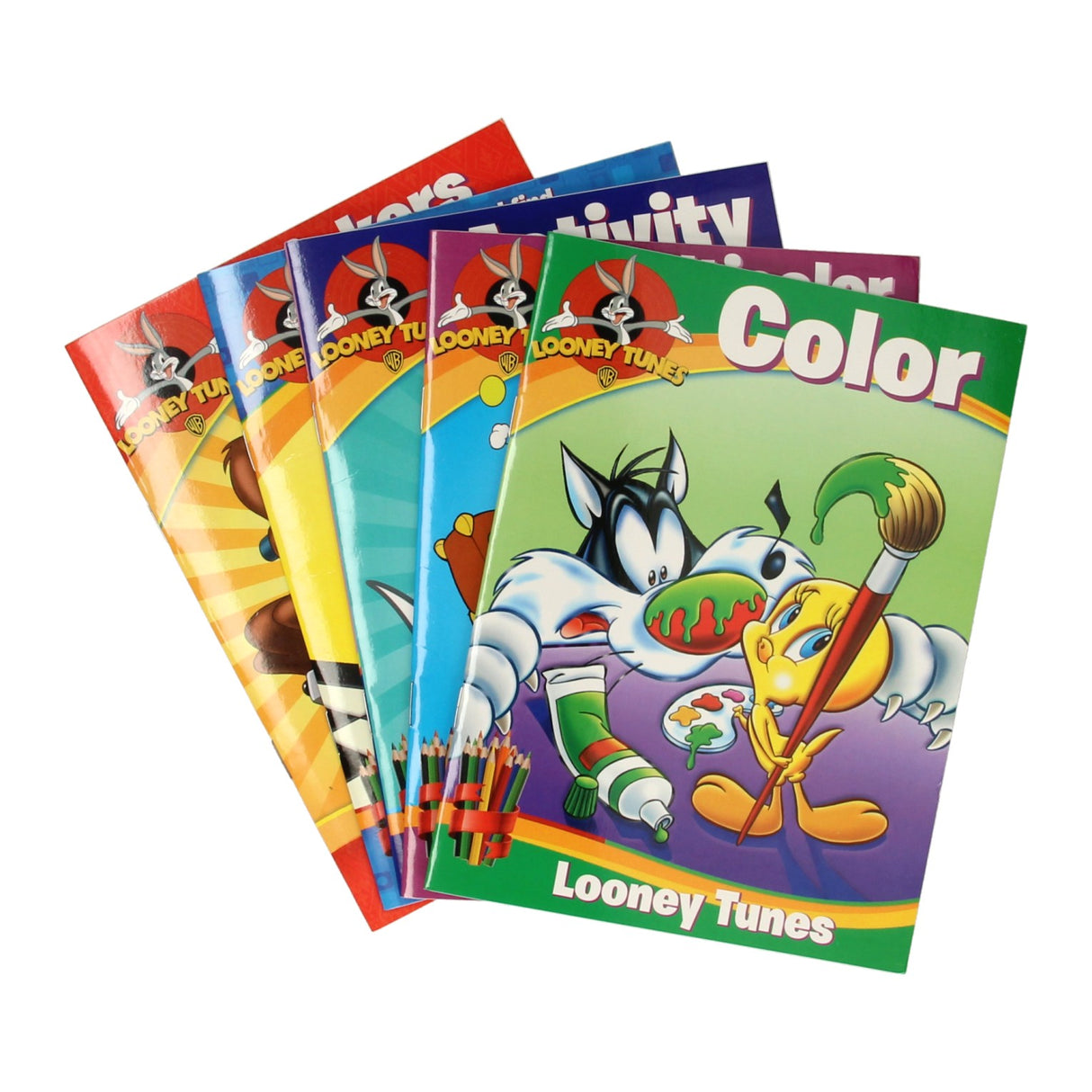 Boek specials nederland bv looney tunes kleurboekenbox met kleurpotloden