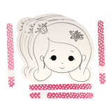 Gagnez la couleur hollandaise et fabriquez vos propres masques - princesse, 4 pcs.