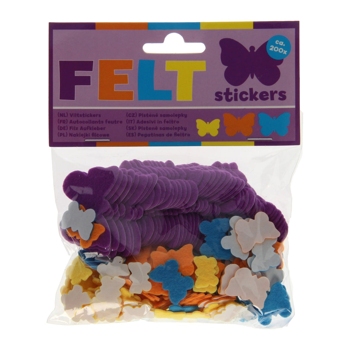 Autocollants en feutre Wins Holland - papillons, 200 pcs.