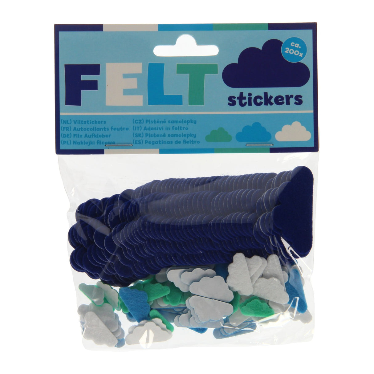 Autocollants en feutre Wins Holland - nuages, 200 pcs.