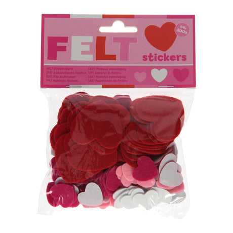 Autocollants en feutre Wins Holland - coeurs, 200 pcs.