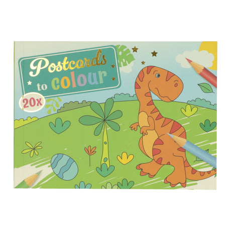 Wins Holland cartes postales à colorier dinosaure
