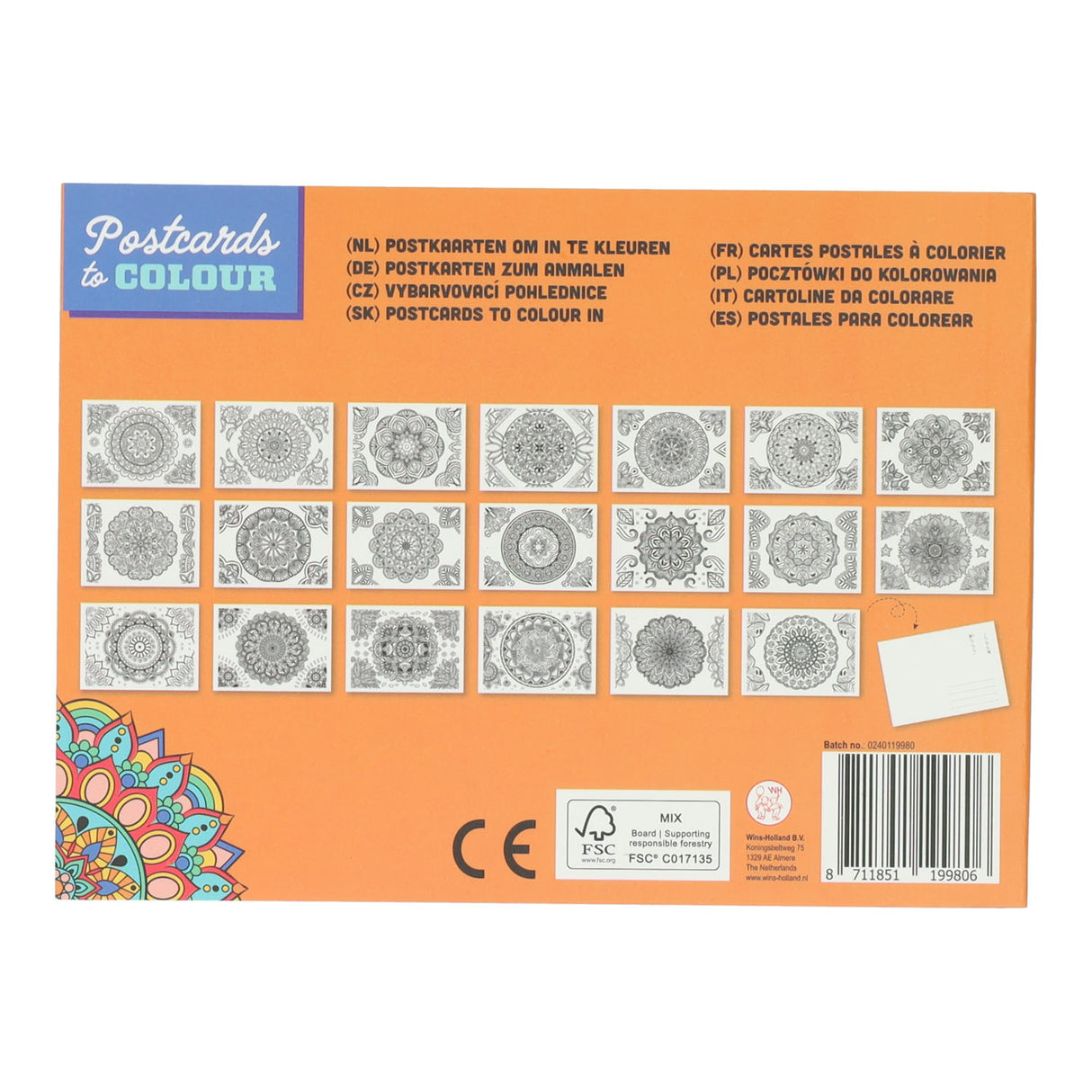 Wins Holland cartes postales couleurs, 20 pcs