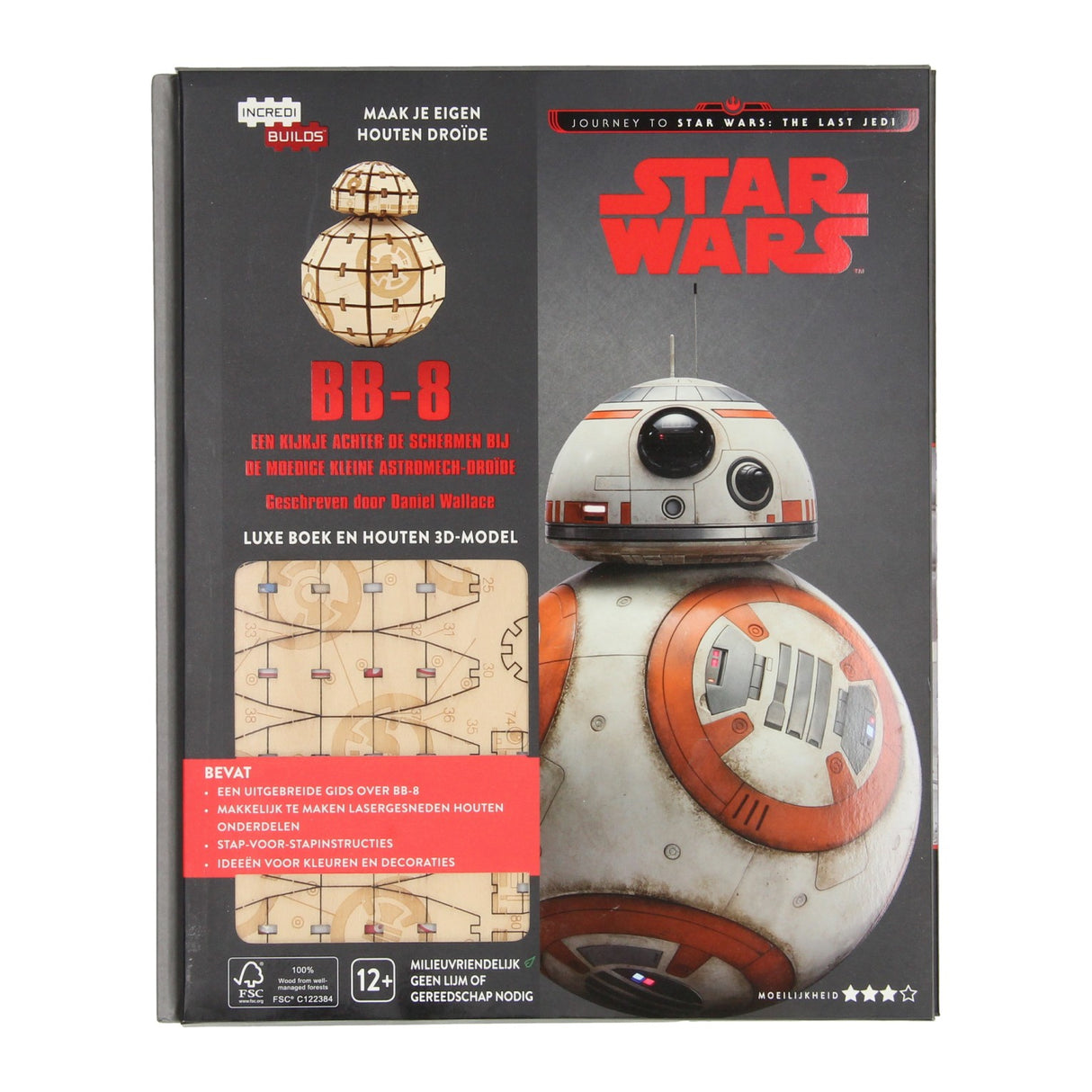 star wars bb-8 deluxe boek met houten bouwmodel