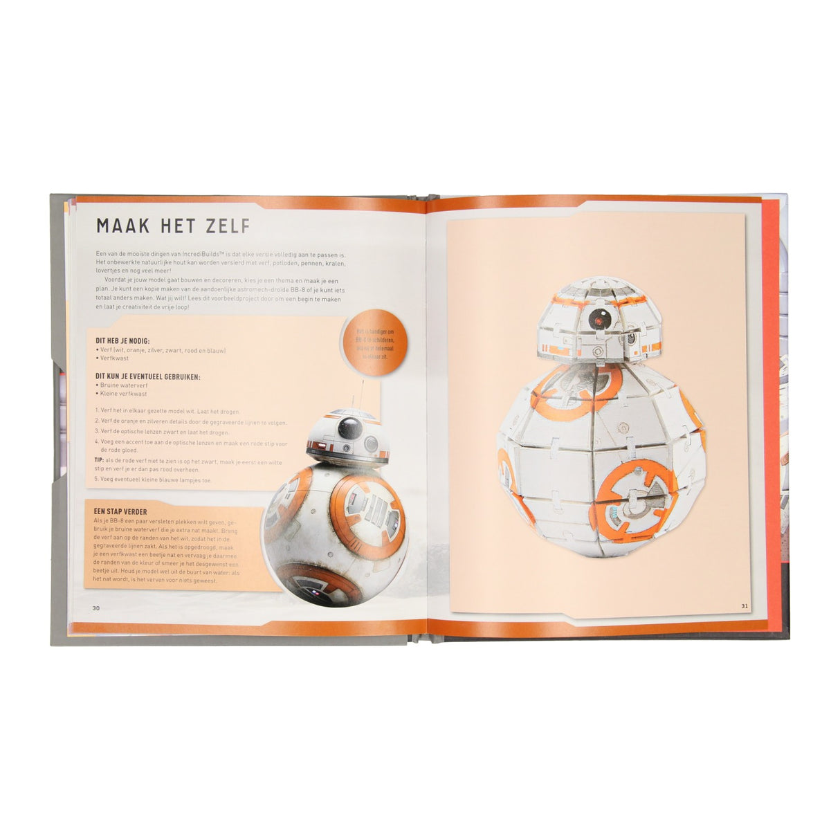 star wars bb-8 deluxe boek met houten bouwmodel