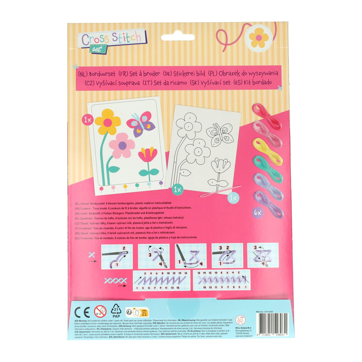 Ensemble de broderie thème Wins Holland, 9 pcs.