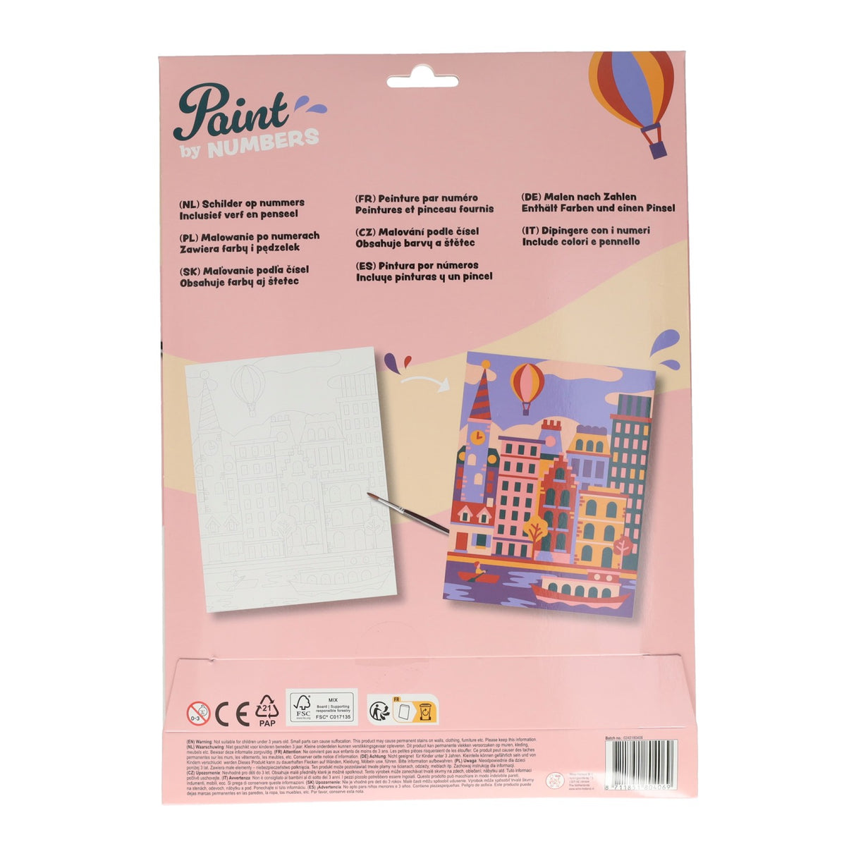 Wins Holland paint by number theme paint set