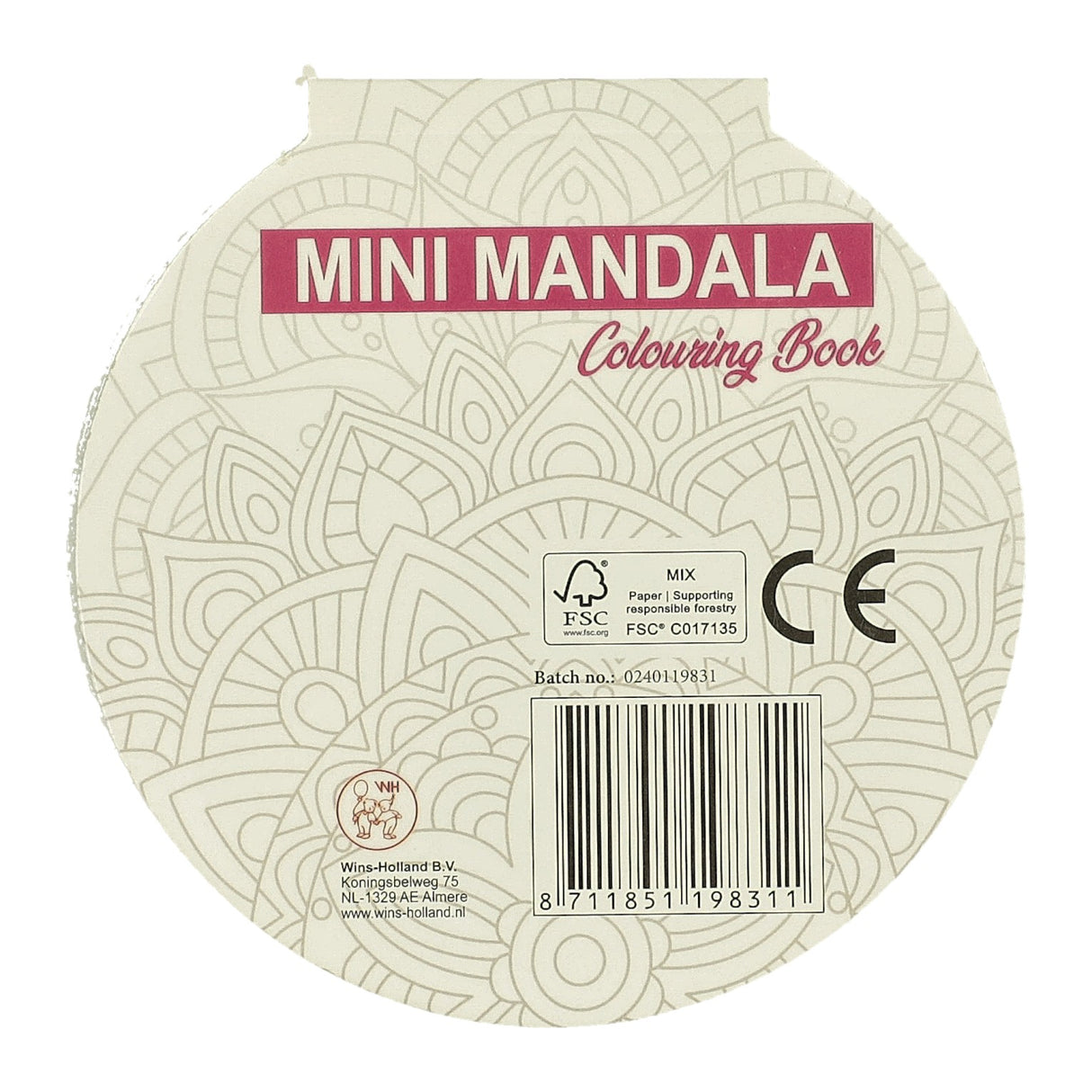 Gagne le livre de coloriage mini mandala hollandais rond