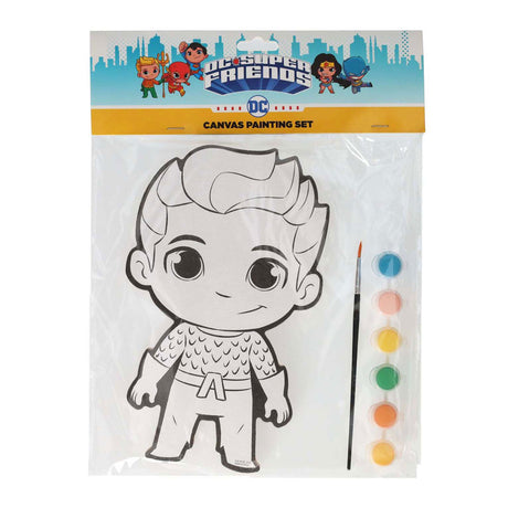 Wins Holland peinture sur toile DC Comics - Aquaman - comprenant un pinceau et 6 couleurs de peinture