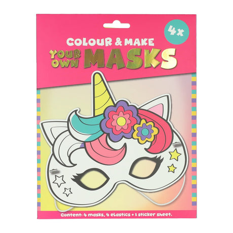 Colorez votre propre masque 4 assortis | 4 pièces
