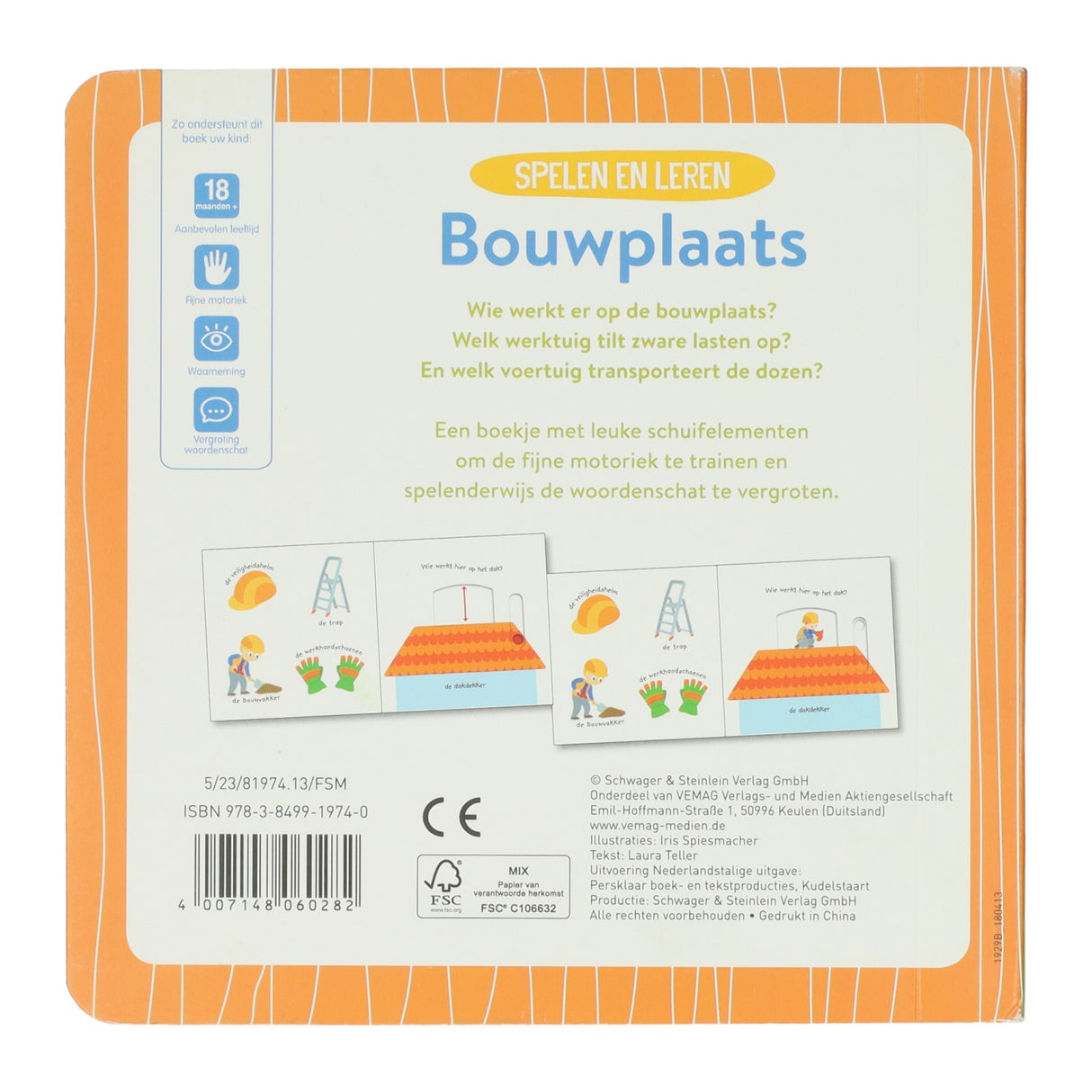 Gagne un livre de diapositives hollandais, joue et apprend le chantier de construction