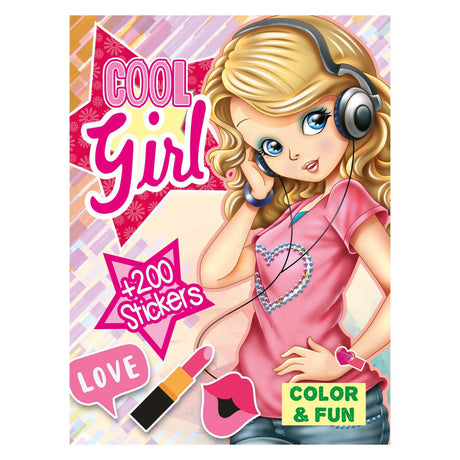 Livre spécial Pays-Bas BV Color Fun Girls Livre de coloriage avec 200 autocollants