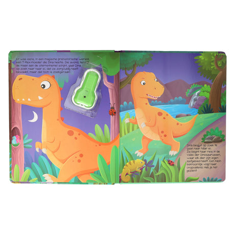 Wins Holland livre cartonné avec lampe de poche dinosaure - 3 ans.