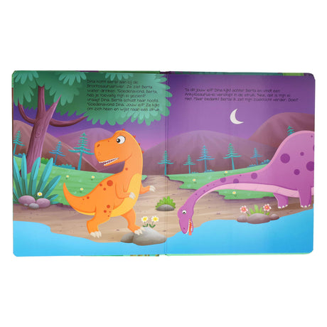 Wins Holland livre cartonné avec lampe de poche dinosaure - 3 ans.