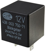 Relais de clignotant Hella, centrale de clignotants 12 V, 3 pôles