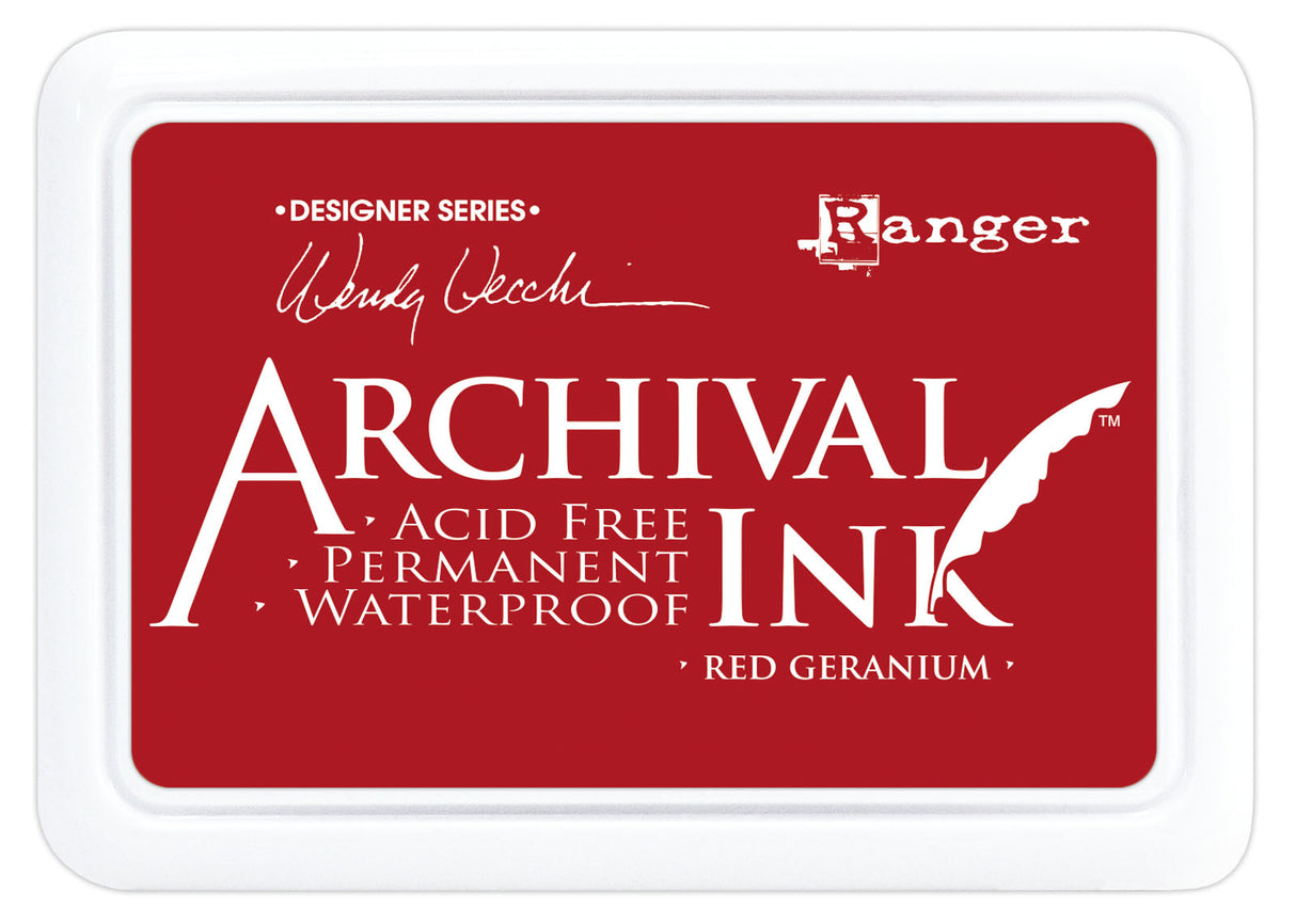 Ranger ink ranger • tampon encreur d'archives géranium rouge