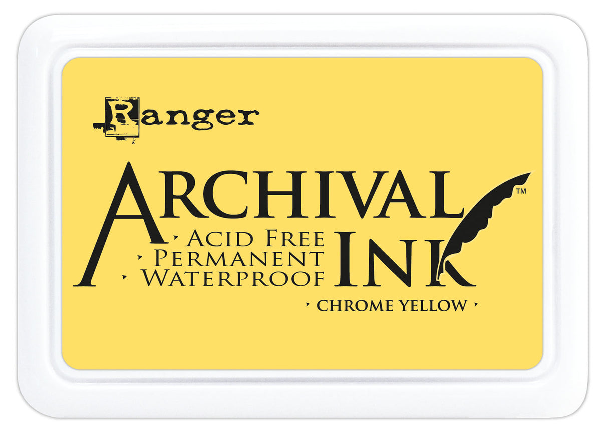 Ranger ink ranger • tampon encreur d'archives jaune chrome