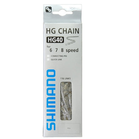 Collier Shimano HG40 6 7 8V 116 Schakels - Gray