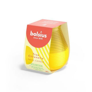 Lampe de terrasse Bolsius véritable citronnelle en verre Ø9,1xh9,4cm