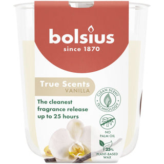 Bolsius verre parfumé vraies senteurs vanille 80 73 | 3 pièces