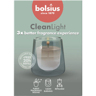 Kit de démarrage Bolsius Clean Light Cyprès Ambre
