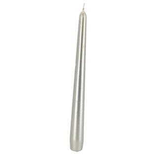Bougies gothiques 245 24 4x blanc métallisé argent | 2 pièces
