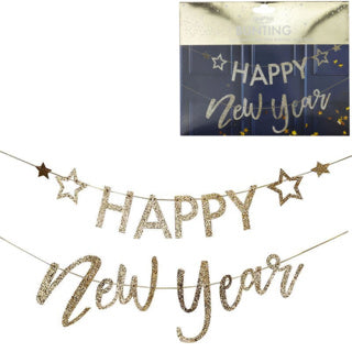 Guirlande de lettres Ginger Ray bonne année 150 cm | 5 pièces