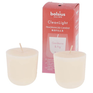 Bolsius recharge clean light pack 2 figue gardénia | 6 pièces