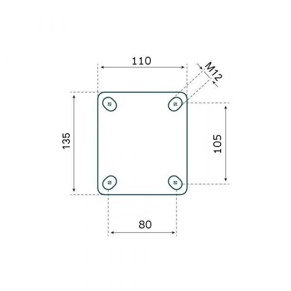 Tarsus Bokwiel 160 mm. blå