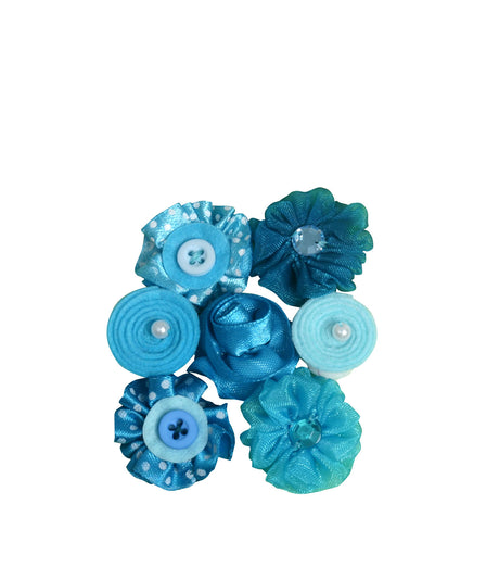 Petaloo • mini tissu fleurs bleus