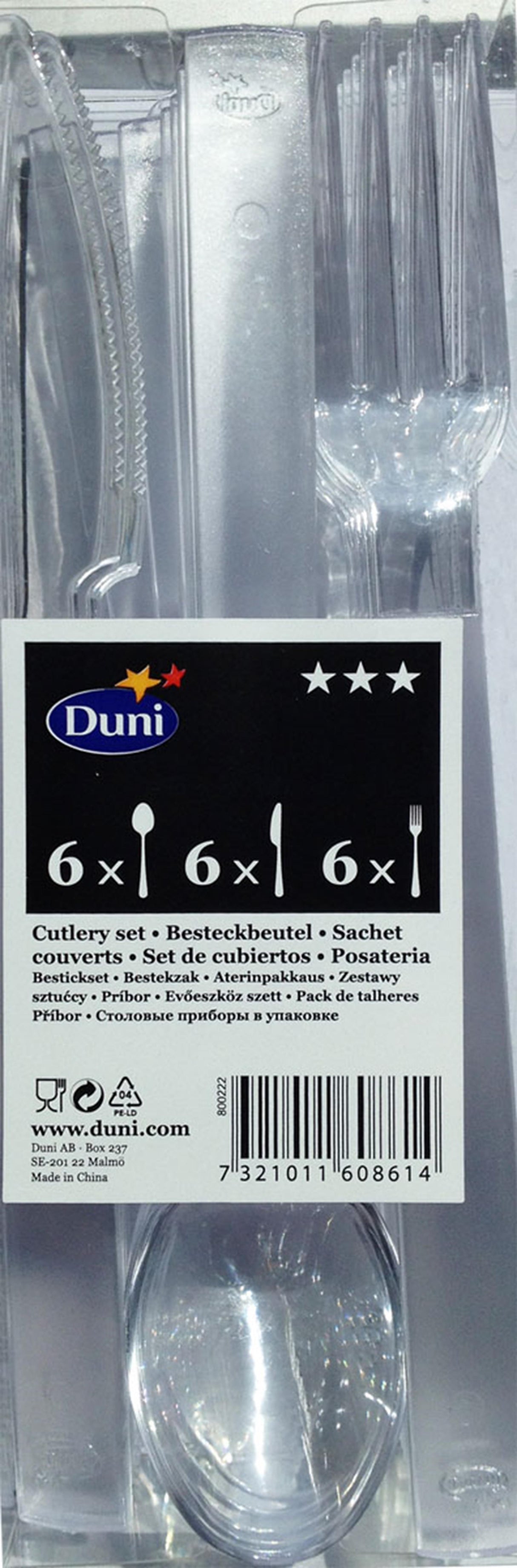 Duni service de couverts balance 18 pièces