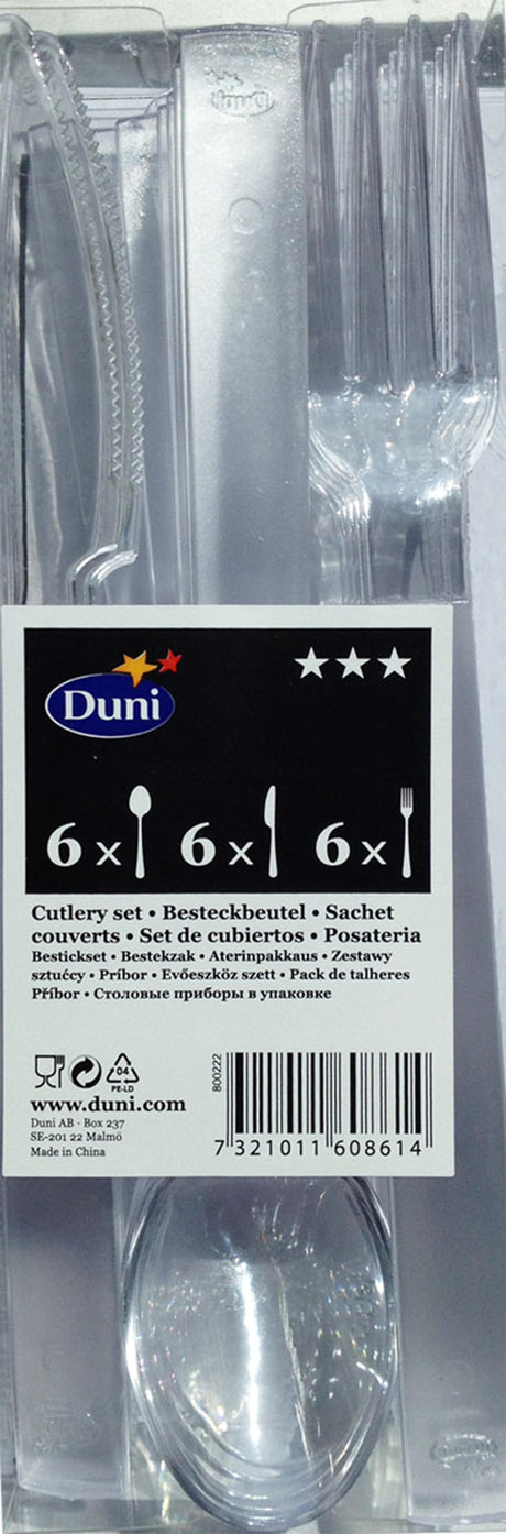 Duni service de couverts balance 18 pièces