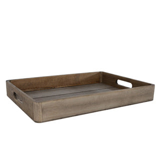 No brand plateau kai grand bois gris 36,5x26,5x4,5 cm | 3 pièces