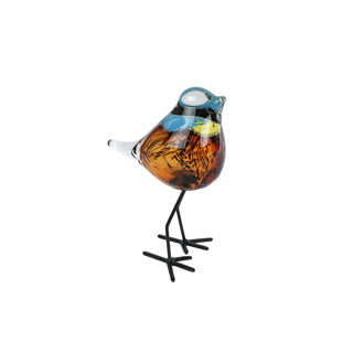 No brand sculpture oiseau sur socle en verre 12x8,5x14,5 cm | 2 pièces