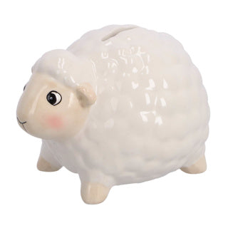 Tirelire mouton 2 assortis 12x10x9 cm