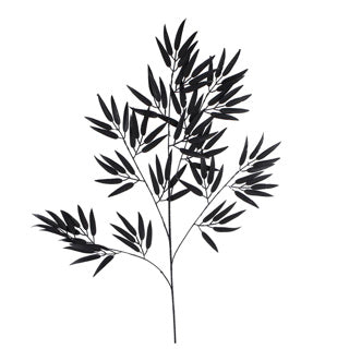 No brand feuille artificielle bambou spray noir mat 98cm
