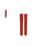 Bougie sans feu télécommande LED rouge set 2 | 2 pièces