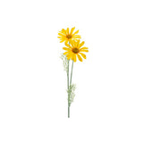 No brand fleur artificielle marguerite jaune soie 56cm | 4 pièces