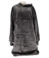No brand sweat à capuche sherry 70 x 110 gris anthracite
